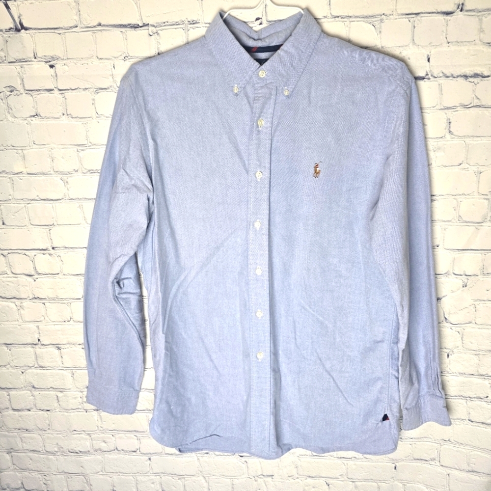 Ralph Lauren Light Blue Casual Button-Down Shirt Classic Fit Size Large